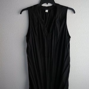 Black Sleeveless Cotton Dress